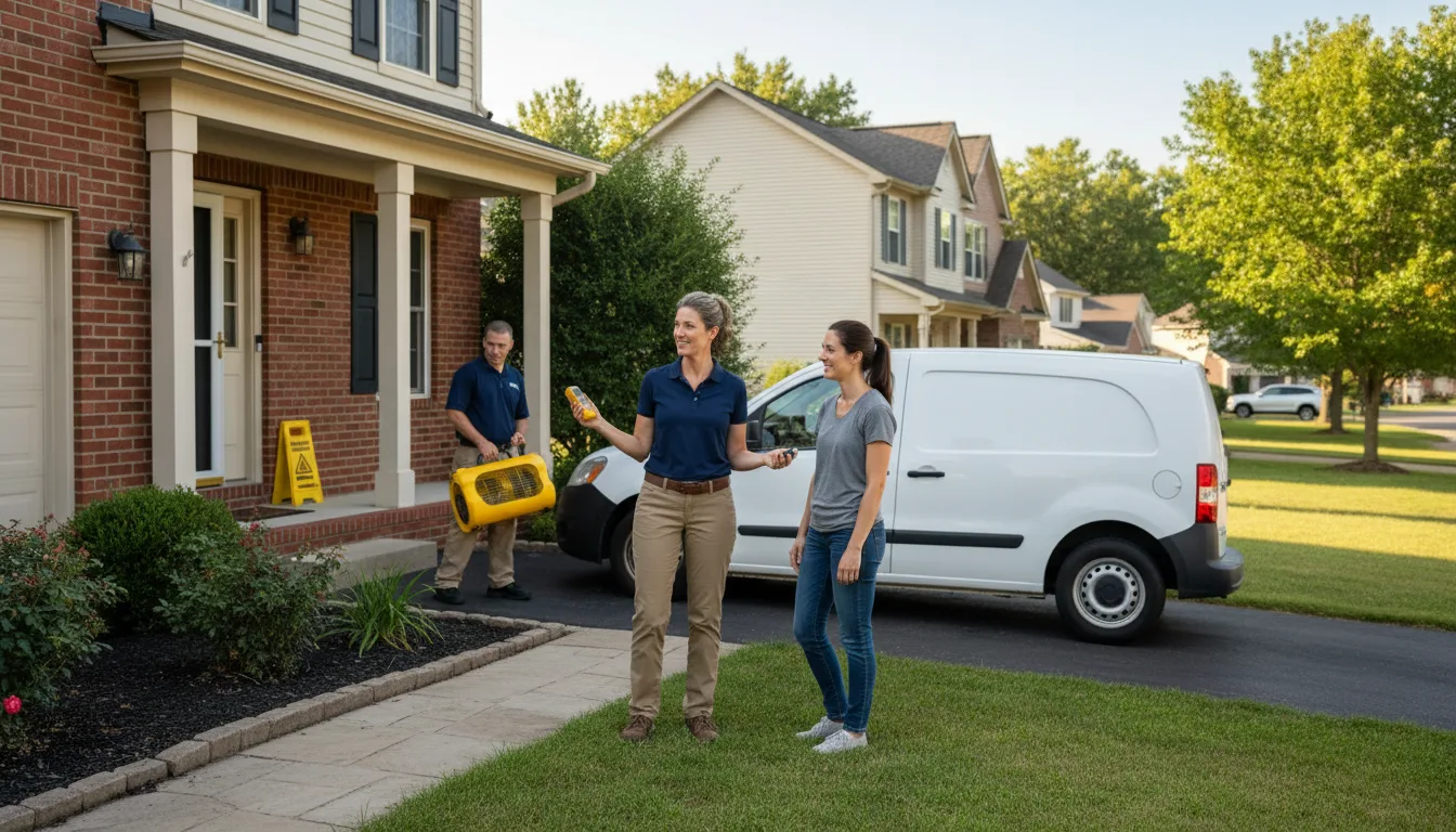 Water restoration image for Dehumidification And Cleanup Services in Sherrodsville, OH